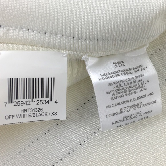 Herve Leger Bandage Pencil Skirt XS Black White - Picture 6 of 7